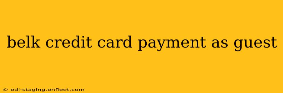 belk credit card payment as guest