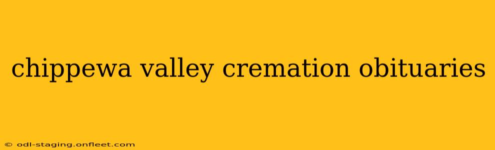 chippewa valley cremation obituaries