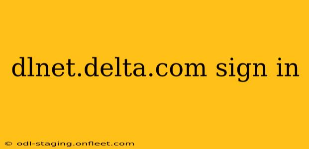 dlnet.delta.com sign in