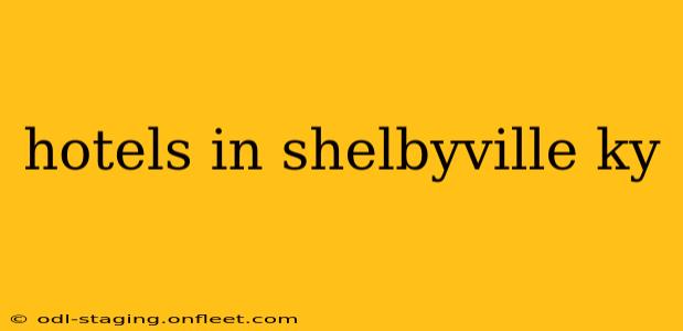 hotels in shelbyville ky