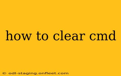 how to clear cmd