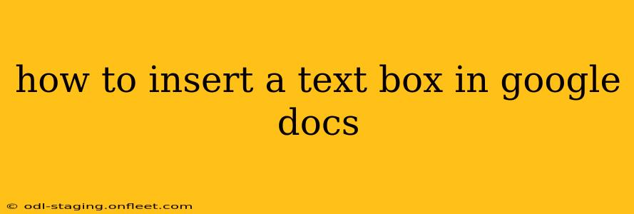 how to insert a text box in google docs