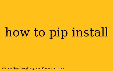 how to pip install