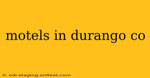 motels in durango co