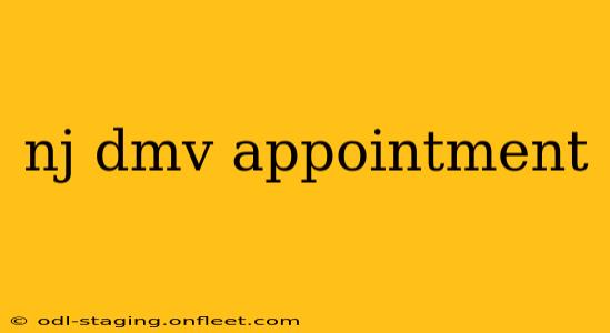 nj dmv appointment