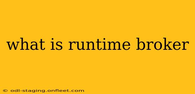 what is runtime broker